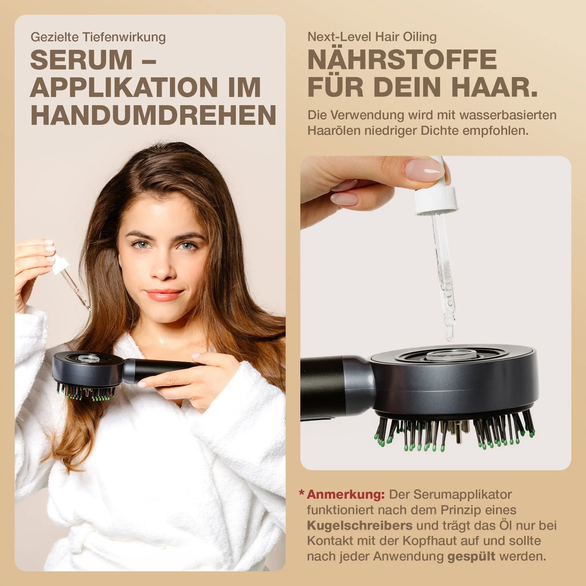 Kopfmassagebürste mit Rotlicht MIO Donnerberg black