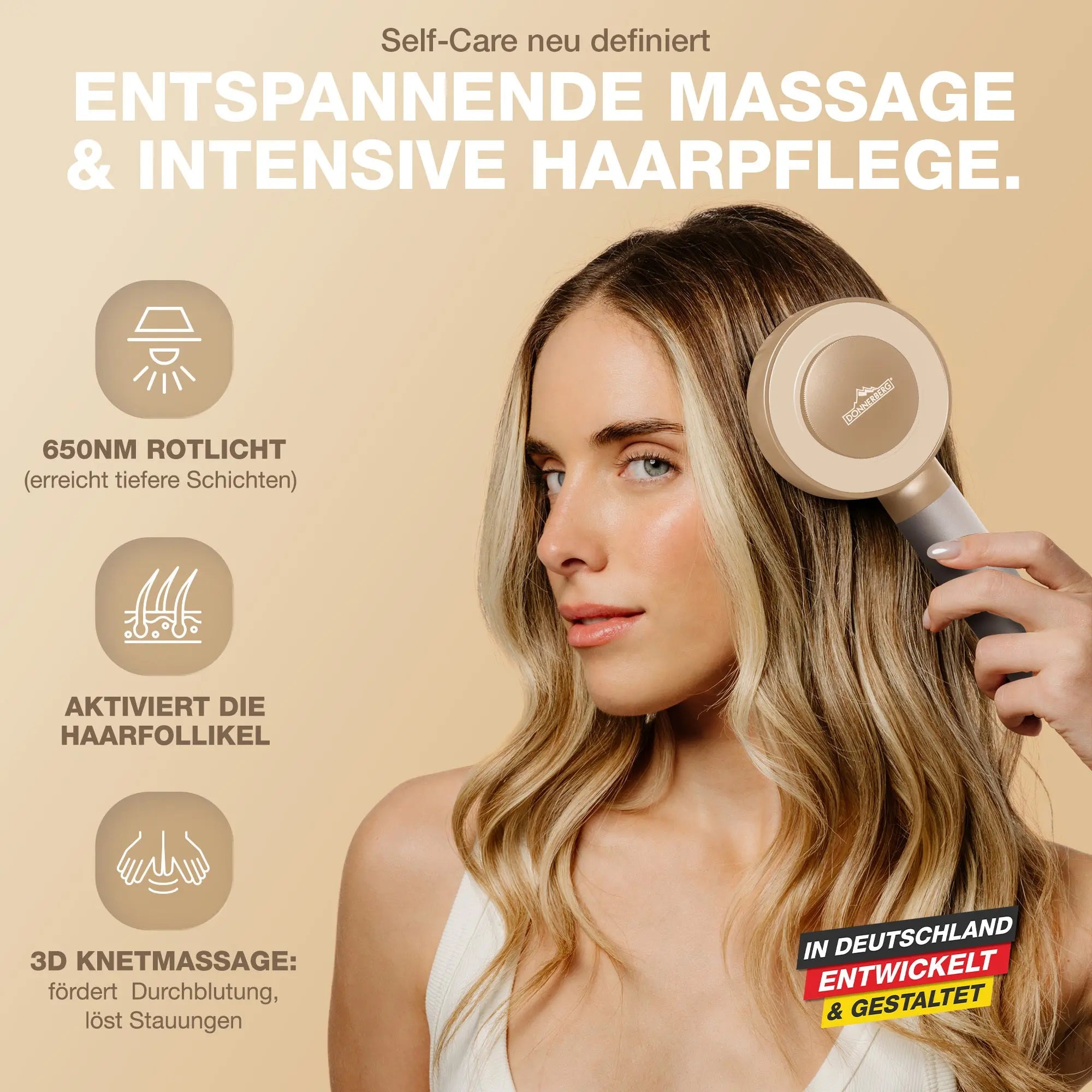 Entspannende Massage & intensive Haarpflege beige